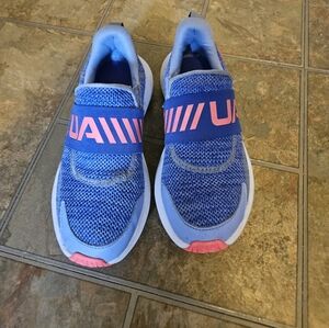 Under Armour Youth Girl’s Surge 3 Purple Slip On Athletic Shoes Size 4